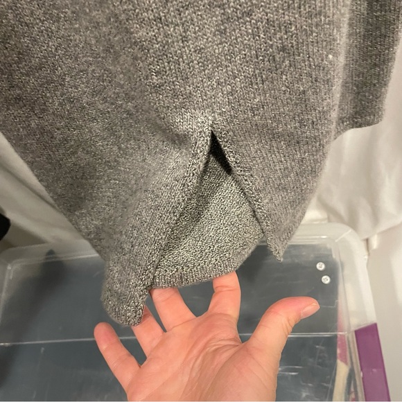 Vintage 80’s St. John gray button sweater Santana dress belt removable collar - Picture 7 of 15